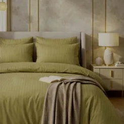 Olive Green 6 Pcs King Size Quilt Cover Set Pakistan