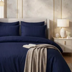 6 Pcs Navy Blue King Size Quilt Cover Set In Pakistan