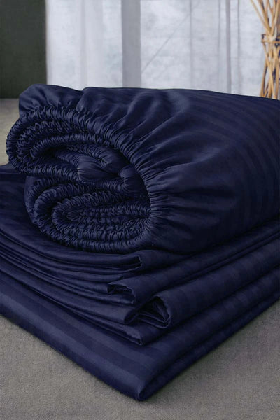 6 Pcs Navy Blue King Size Quilt Cover Set In Pakistan