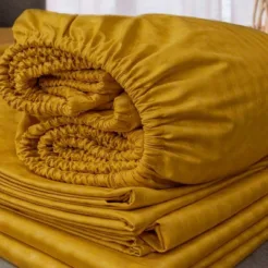 Buy Mustard 6 Pcs King Size Quilt Cover Bedding Set in Pakistan