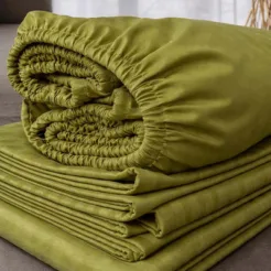 Olive Green 6 Pcs King Size Quilt Cover Set Pakistan