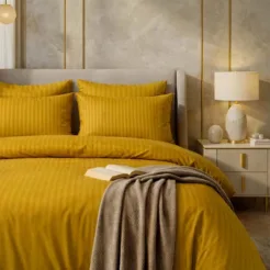 Buy Mustard 6 Pcs King Size Quilt Cover Bedding Set in Pakistan