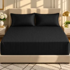 Modern Black Striped Bedding Bedroom