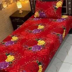 Bright Red Single Bedsheet