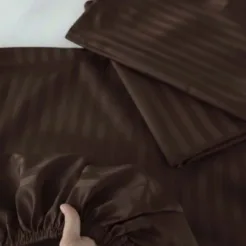 Stripe Fitted Bzzedsheet - Dark Brown