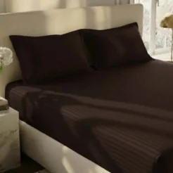 Stripe Fitted Bzzedsheet - Dark Brown