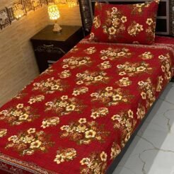 Red Gold Single Bedsheet