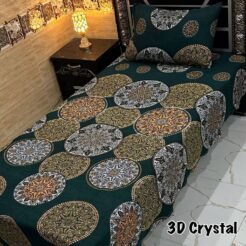 Teal Circular Pattern Bedsheet