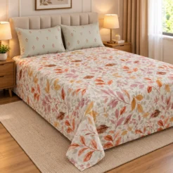 Cozy Botanical Bedding Bedroom