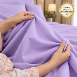 Lavender Plain Bedsheet Cotton 2