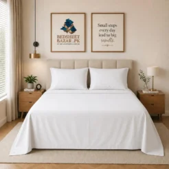 White Plain Bedsheet Cotton
