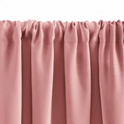Alternative view of Soft Dusty Pink Cotton Blend 2 Panel Window Curtain