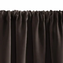 Alternative view of Rich Dark Chocolate Brown Cotton Blend Window Curtain