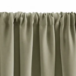Alternative view of Elegant Sage Green Cotton Blend 2 Panel Window Curtain