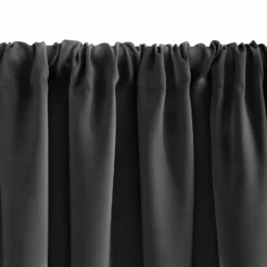 Alternative view of Premium Charcoal Grey Cotton Blend 2 Panel Window Curtain