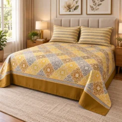Cozy Golden Medallion Bedroom