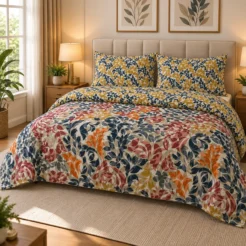 Cozy Multicolor Botanical Bedroom