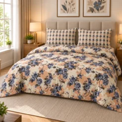 Cozy Vintage Floral Bedroom