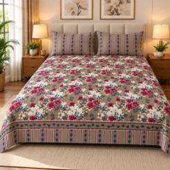 Floral Bedding in a Cozy Bedroom