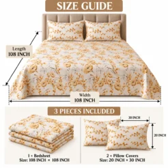 Floral Bedsheet Size Guide