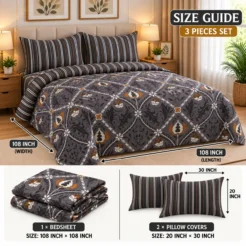 King Floral Bedsheet Size Guide