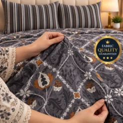 Luxury Charcoal Floral Bedding Showcase