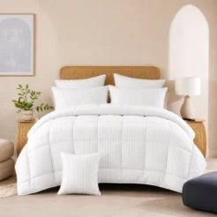 White Stripes Comforter Bedding Set