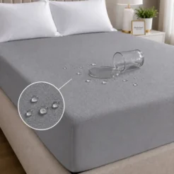 Grey Waterproof Mattress Cover Protector