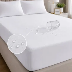 White Waterproof Mattress Cover and Protector