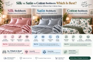 silk satin cotton bedsheets comparison